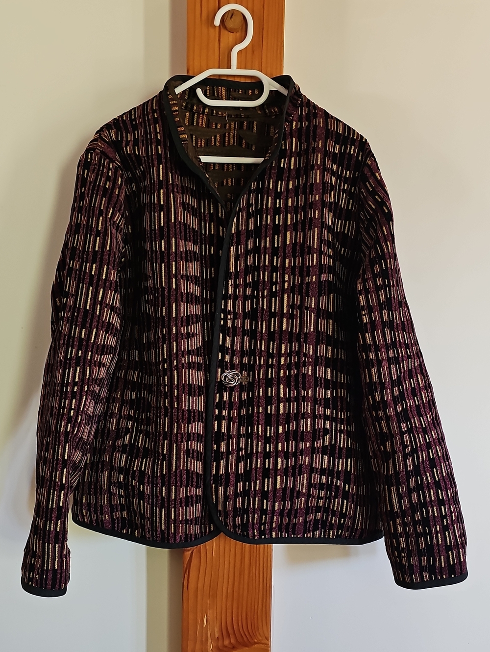 Women’s Patterned Purple Corduroy Jacquard Blazer